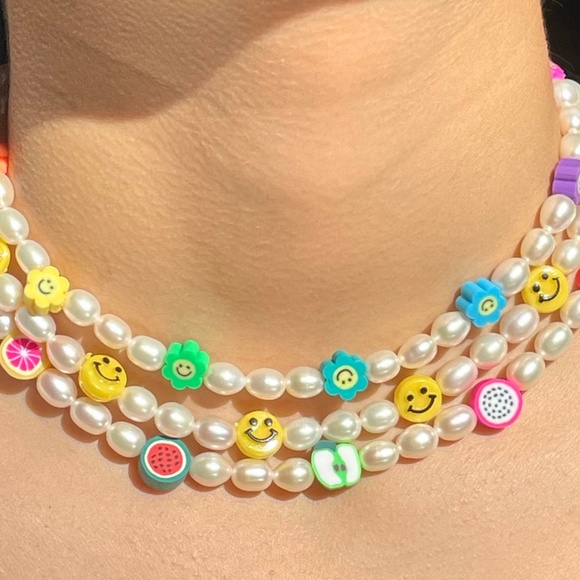 Zara Jewelry - Zara summer pearl choker necklace colorful beaded